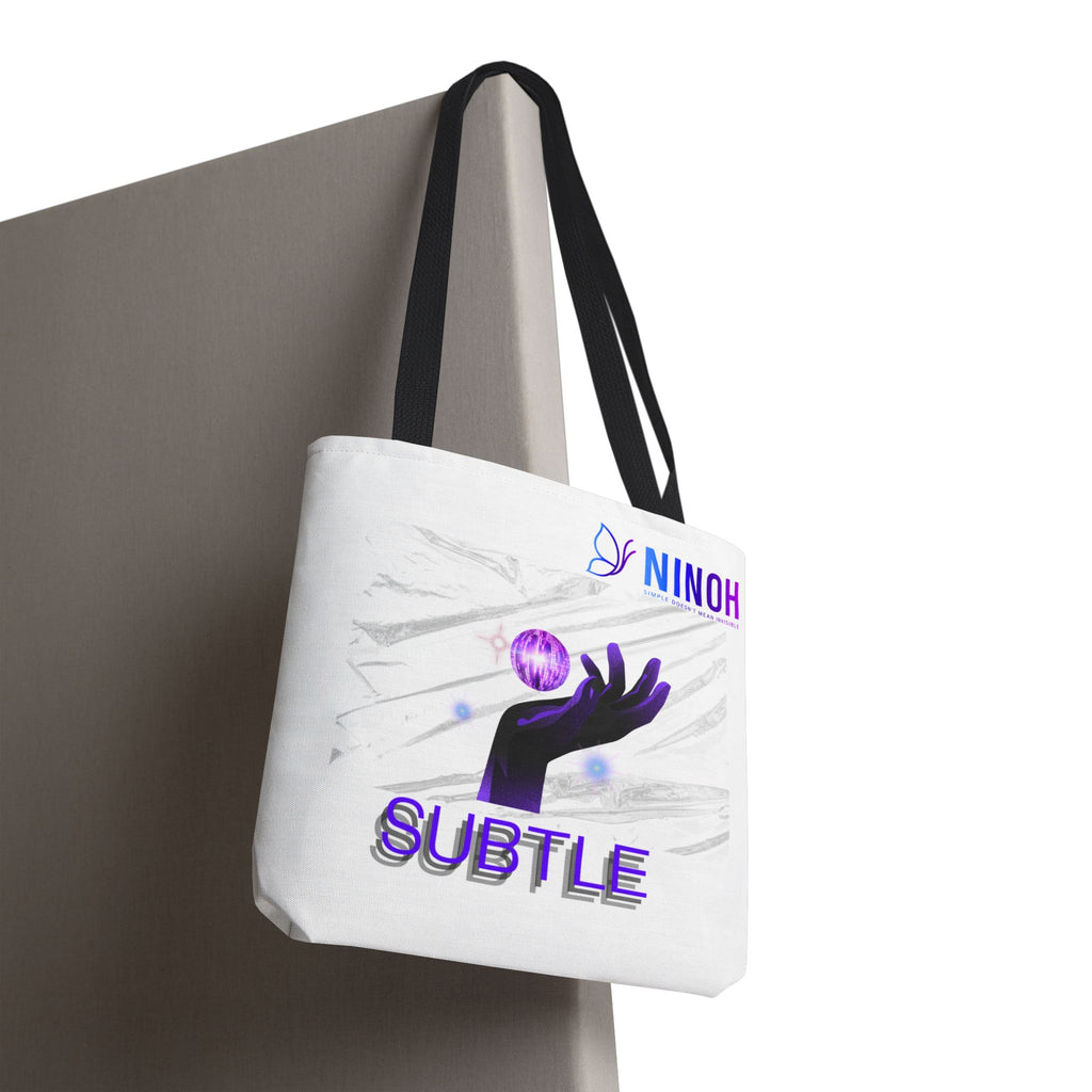 Subtle Art Tote Bag — Purple Hand & Orb Graphic