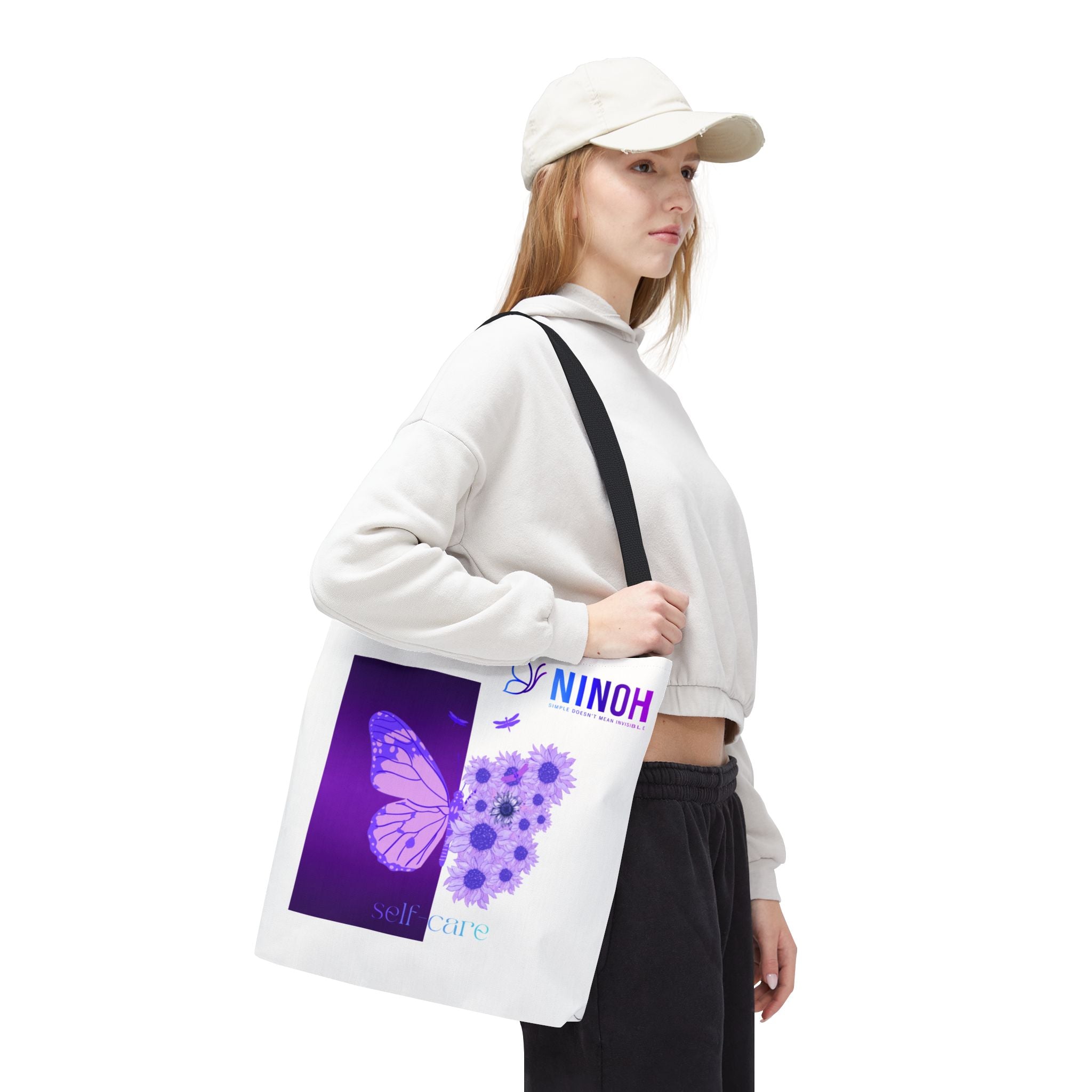 Self Care Butterfly Tote Bag — Simple Doesn't Mean Invisible