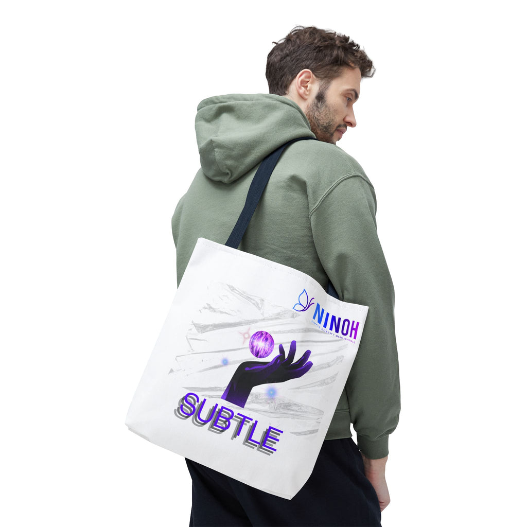 Subtle Art Tote Bag — Purple Hand & Orb Graphic