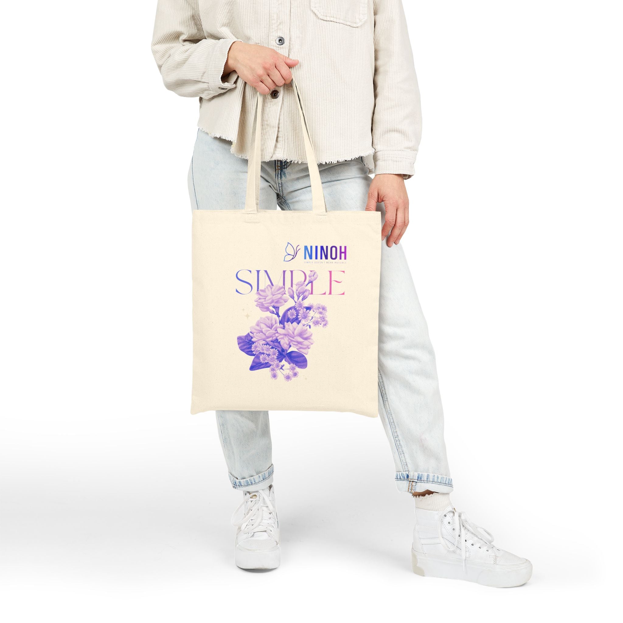 Simple Floral Tote- NINOH