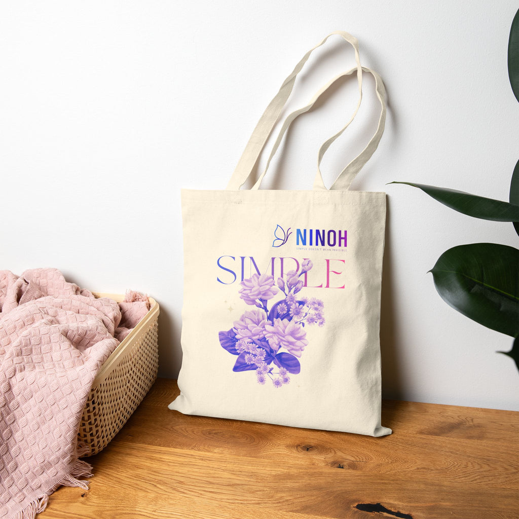 Simple Floral Tote- NINOH
