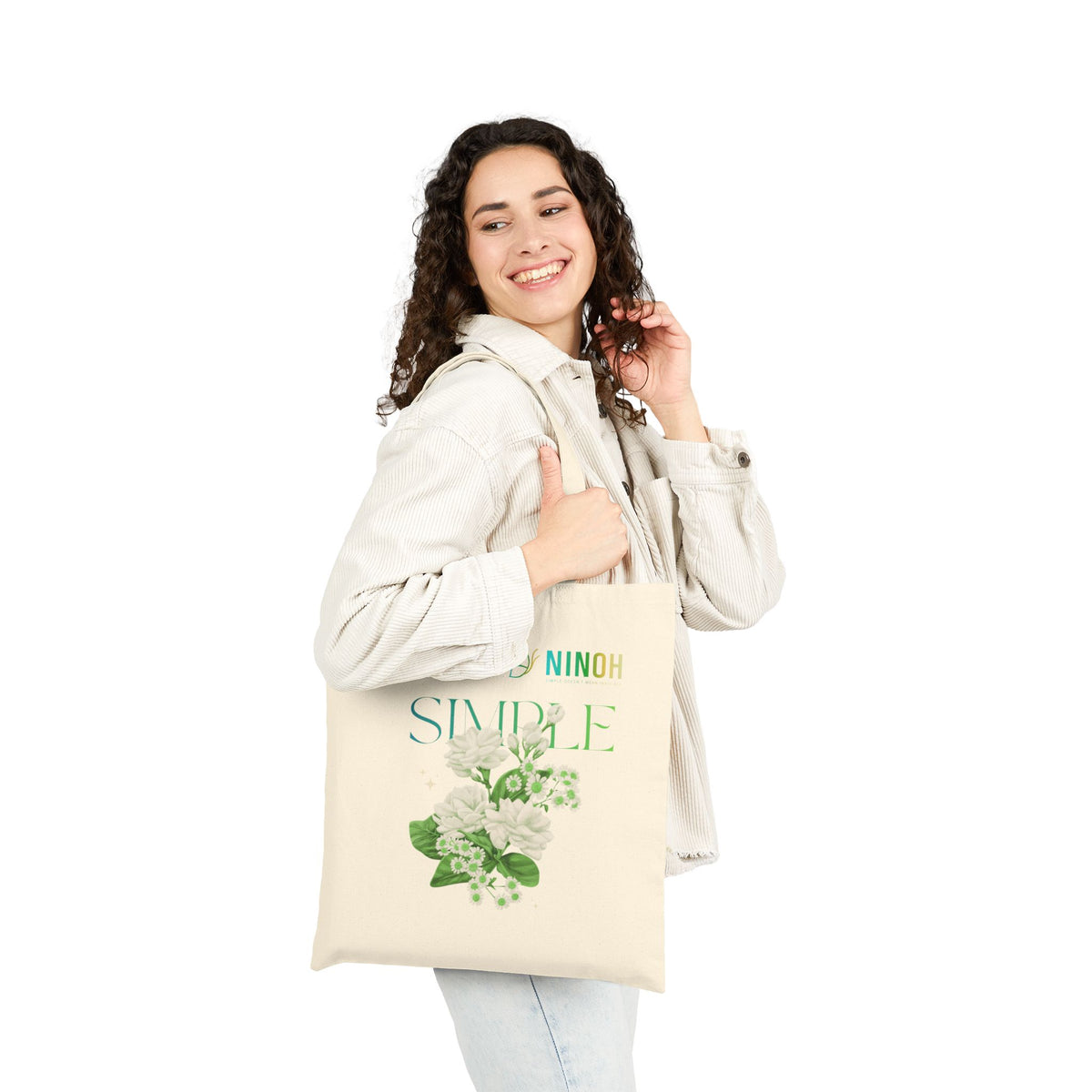 Simple Floral Tote - Everyday Presence Collection